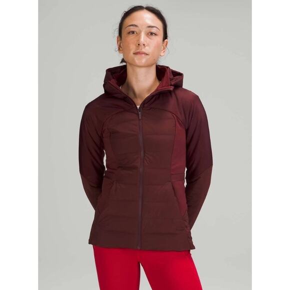 Lululemon Down for It All Jacket In Red Merlot Puffer Women's Sz 2 - Picture 1 of 14